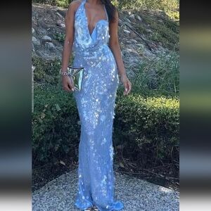 Rat & Boa Light Blue Sequin Maxi Dress